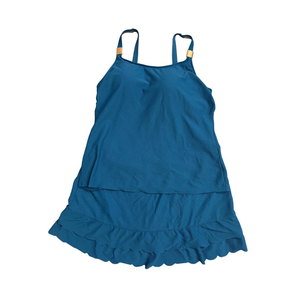 Susan Graver Size 16  Dark Teal 2-Piece Tankini Swim Set